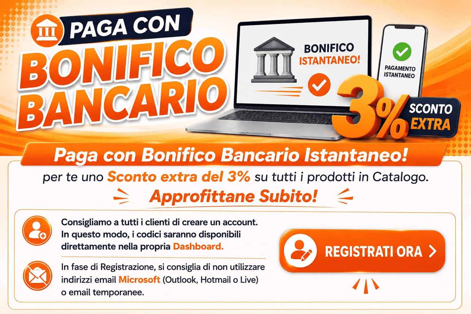 MONDOKEY - Paga con Bonifico Bancario Istantaneo
